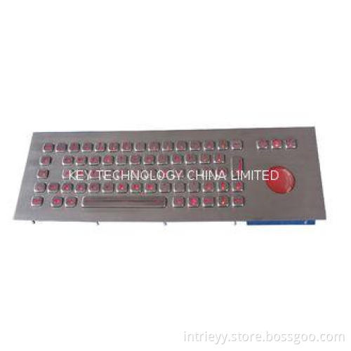 stainless steel Illuminated USB Keyboard Compact Format wit